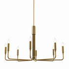 Modway - Rekindle 8-Lumière Lustre - Laiton en satin-Ajustable en hauteur