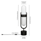 Hudson&Canal - Lampe de table Blair en forme de pilule avec abat-jour en verre laiteux - Bronze noirci/blanc-8