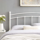 Modway - Abigail Métal Tête de lit Queen, Blanc-Style de ferme moderne