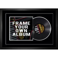 Vinyl Album Frame with Black Background - Framed Print - 26" x 18"-Premium music memorabilia