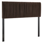 Modway Eloise Stain-Resistant Performance Velvet Full Headboard - Chocolate Brown-Full Size Headboard