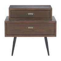 Zuo Mechy Side Table - Brown-Wood Veneer MDF rectangular shape tabletop
