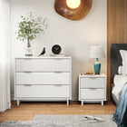 Manhattan Comfort - Granville commode et table de chevet modernes - blanc - ensemble de 2-Recommandé pour un téléviseur jusqu'à 35 pouces