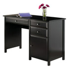 Winsome Delta Office Writing Desk, Black (22147)-Dimensions: 30.7"H x 47.2"W x 20.2"D