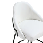 Manhattan Comfort Gracie 22" Modern Leatherette Upholstered Counter Stool - White and Black - 2 Pack-Features High Density Foam Filled For Comfort and Durability. 