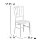 Flash Furniture - Chaise Napoléon empilable de la série HERCULES en résine blanche-Expédie entièrement assemblé