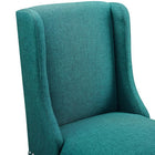 Modway Baron Upholstered Fabric Counter Stool - Teal-Assembly Required
