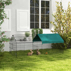 PawHut 73" Small Animal Cage with Roof - Green-With 2 main gates and 2 side gates, you can get access to your pets easily 