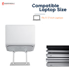 ShoppingAll Adjustable Laptop Stand - Silver-The hollow design on the aluminum panel provides improved airflow and fast heat dissipation