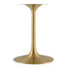 Modway Lippa 36" Round Faux Travertine Dining Table - Gold Travertine-Assembly Required
