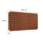 Modway - Sparta Weave Tête de lit complète murale en cuir végétalien - Brun naturel-6