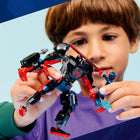LEGO Super Heroes Marvel Miles Morales Mech vs. Spider-Man 2099-Mech accessories include a 3-stud shooter, web rope and razor web power blasts