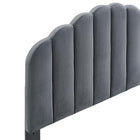 Modway Veronique Performance Velvet Twin Headboard - Charcoal-Height Adjustable Mounting
