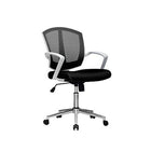 Nicer Furniture - chaise de bureau en maille noire avec cadre - blanc et diamant-Cadre en plastique moulé blanc durable offrant un soutien à long terme.  