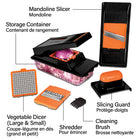 As Seen on TV - NutriSlicer XL Trancheuse et hachoir de cuisine portable 4 en 1 avec récipient de rangement – ​​Noir-Le Nutrislicer XL va au lave-vaisselle et est livré avec une griffe de nettoyage pour aider à gratter tout résidu des lames, permettant un nettoyage rapide et sans effort après utilisation