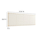 Modway Sparta Weave Wall-Mount Vegan Leather King Headboard - Natural Beige-6