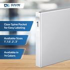 Davis Group Premium Economy Binder - D Ring - 1" - White - 6 Pack-D Ring, Non-Locking