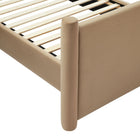Modway Rael Performance Velvet Queen Platform Bed - Taupe-7