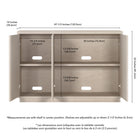 Hudson&Canal Alston 48"W Buffet Table - Alder White-Product Dimensions: 14" L x 47.5" W x 32" H