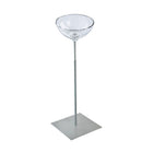 Azar Bowl Floor Display - 10" - Silver/Clear-Sold in Multiples of 1