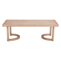 Zuo Leto Coffee Table - Brown-Faux Wood Aluminum rectangular shape tabletop