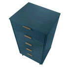 Manhattan Comfort Granville 23.62" Modern Tall Narrow Dresser - Midnight Blue-10