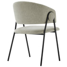 Modway Nella Upholstered Heathered Chenille Dining Chairs - Taupe/Black - 2 Pack-8