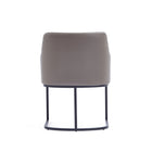 Manhattan Comfort - Fauteuil de salle à manger moderne Serena 23,03 po en similicuir gris-Livré chez vous entièrement assemblé Aucun assemblage requis