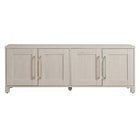 Hudson&Canal Chabot TV Stand for TV's up to 75" - Alder White-A transitional design accommodates TVs up to 75" for your entertaining space