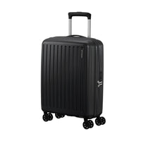 American Tourister 19" Rejoy Carry-on Luggage - 360-Degree Spinner - True Black-Constructed of 100% polypropylene offering extreme durability with a texture that reduces the visibility of scratches