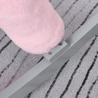 Qaba - Cheval à bascule en peluche sur rockers en bois - rose-Corps en peluche doux et câlin avec un siège rembourré confortable pour de longs moments de plaisir 