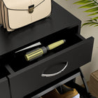 HOMCOM Entryway Shoe Cabinet with 2 Flip Drawers for 12 Pairs - Black-Material: Particle Board