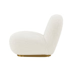 Manhattan Comfort - Edina fauteuil d’appoint moderne en bouclé 28,74" tapissé - blanc-Profondeur intérieure du siège : 22,64 po Hauteur du siège : 14,57 po Largeur intérieure du siège : 28,74 po