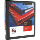 Staples Heavy-Duty View Binder with D-Rings - 1" - Black-One-Touch Rings open and close with ease
