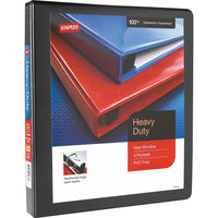 Staples® – Reliure de présentation robuste à anneaux en D, 1 po, noir -Anneaux à une touche s'ouvrent et se ferment facilement