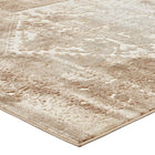 Modway Rosina Distressed Vintage Medallion Area Rug - 5 ft W x 8 ft L - Tan/Cream-Long-Lasting Material