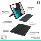 Logitech Flip Folio Keyboard Case for iPad 11/13 Pro (M4/M5) Air 13/11(M2/M3/M4)5th Gen - Graphite-Expand your view:  Eliminate the need for an on-screen keyboard and enjoy more screen space. Quickly switch between typing and touch for easy navigation