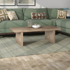 Hudson&Canal Soren 48"W Rectangular Coffee Table - Antiqued Grey Oak-Features easy assembly