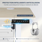 MotionGrey - Bureau assis-debout électrique Ergo2 réglable en hauteur, 40 po de largeur, avec réglages mémorisés - Brun clair-5