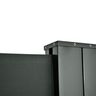 Outsunny Double Retractable Side Awning - Grey-Quality metal frame makes this side awning durable and resistant to rust
