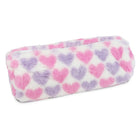 Fashion Stationery - Étui à crayons en peluche à motifs de cœurs - 7.87 L x 3.14 W x 3.14 H po - Blanc-Pour le rangement des crayons, des stylos et des petits accessoires