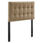 Modway Lily Stain-Resistant Performance Velvet Twin Size Headboard - Taupe-Stain-Resistant Performance Velvet Upholstery