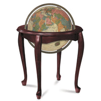 Replogle Queen Anne 16" Antique Illuminated Ocean Floor Globe - English-Illuminated with long lasting led lights