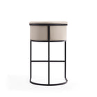 Manhattan Comfort - Cosmopolitan tabouret de bar moderne du milieu du siècle de 23,7 po en similicuir crème et noir, lot de 3-21 po L x 21 po l x 37,8 po H