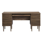 Modway Render 61" Office Desk - Walnut-Pull-Out Keyboard Tray