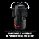Bell + Howell Bionic Work Light 360 Pro Multidirectional - 1000 Lumens-180 Degree Swivel: A 180-degree swivel head allows you to easily adjust the light without lifting the entire base from its position