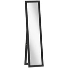 HOMCOM Full Length Mirror - 14.6" W x 61.8" H - Black-Full-sized mirror to show your whole look 