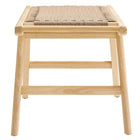 Modway Saoirse 47" Wove Rope Wood Bench - Natural-Versatile Use