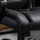 Vinsetto High Back Executive Massage Office Chair with 6-Point Vibration - Black-Material: PU Leather, PP, Foam, Nylon