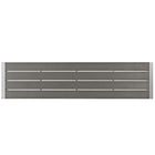 Modway Shore Outdoor Patio Aluminum Bench - Silver/Grey-Black Plastic Foot Caps